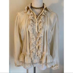 THE J.PETERMAN COMPANY SILK BLOUSE Size 8